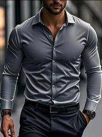 Hunter · Camisa Elegante de Manga Larga con Botones