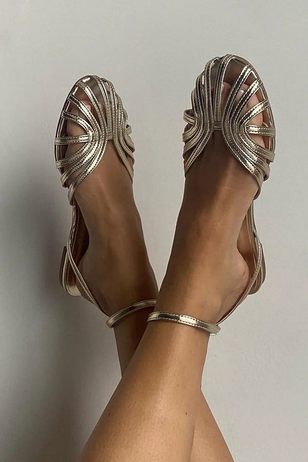 Vittoria · Sandalias Joya Doradas