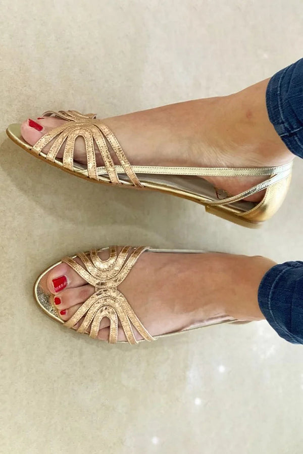 Éléonore · Sandalias Doradas Luz de Verano