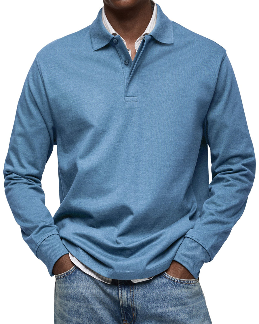 Caleb · Polo Casual de Manga Larga