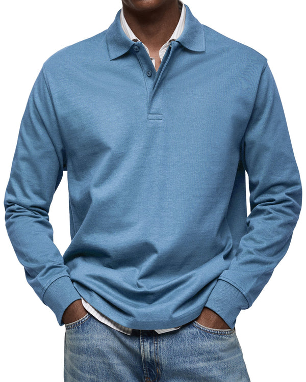 Caleb · Polo Casual de Manga Larga