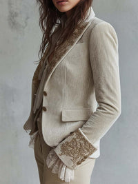 Constance | Blazer sastre marfil bordado™