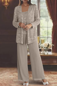 Miriam | Traje de invitada de tres piezas con chaqueta de encaje y lentejuelas y pantalón ancho™