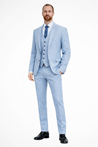 Clifton | Traje de lino de tres piezas para hombre con blazer, pantalón y chaleco™