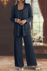 Miriam | Traje de invitada de tres piezas con chaqueta de encaje y lentejuelas y pantalón ancho™