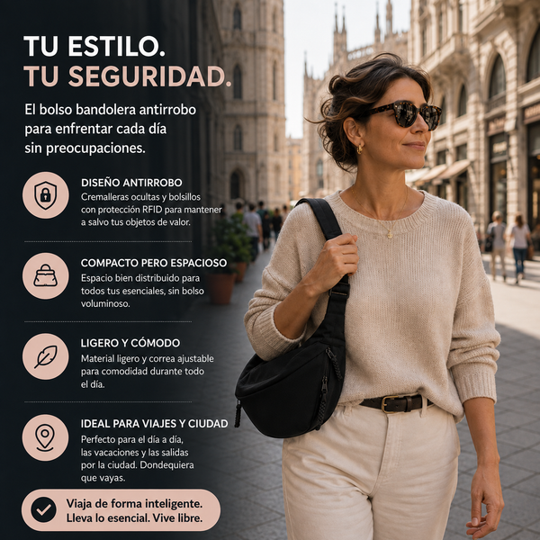 Anastasia · Bolso de Hombro Elegante Negro