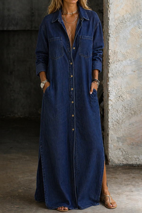 Delana · Vestido Vaquero con Botones