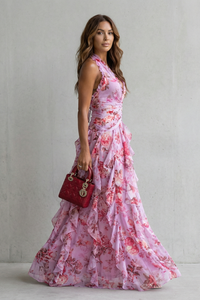 Robe Longue Élégante à Col Halter - Maison Claire et Sylvie