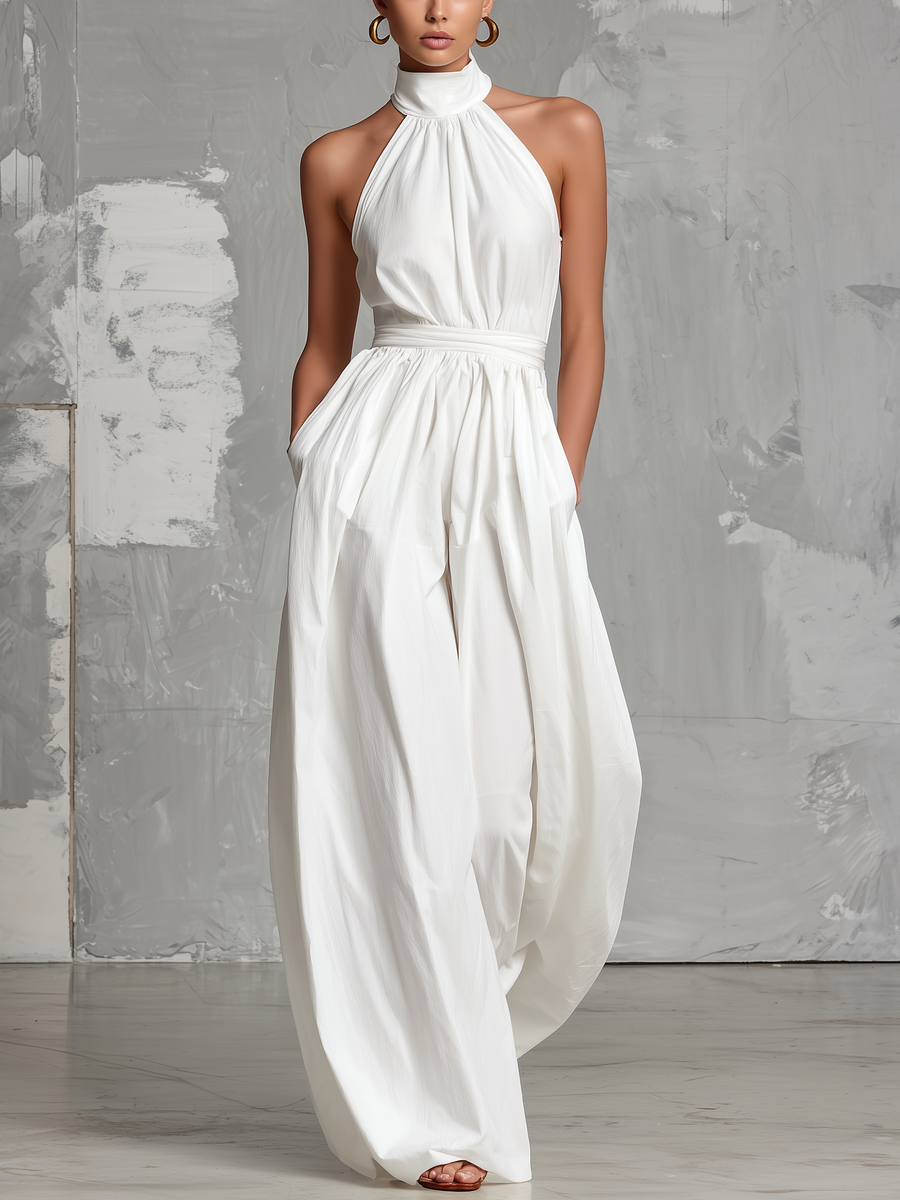 Zoltán · Mono de Lino con Cuello Halter