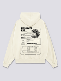 GTR Plano Sudadera con Capucha