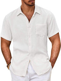 Camisa Manga Corta Texturizada con Botones