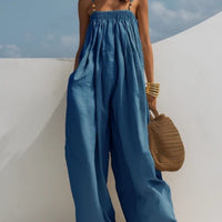 Mónica · Mono de Denim de Pierna Ancha