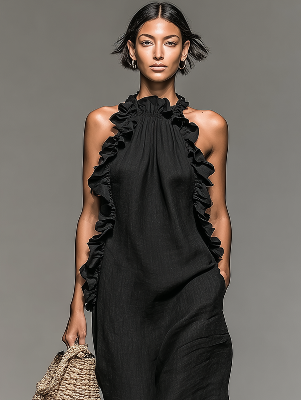 Lua · Vestido Largo con Bolsillos