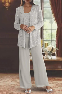 Miriam | Traje de invitada de tres piezas con chaqueta de encaje y lentejuelas y pantalón ancho™