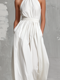 Zoltán · Mono de Lino con Cuello Halter