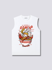 Estampado Frontal - Anatomía del Ramen Camiseta sin Mangas