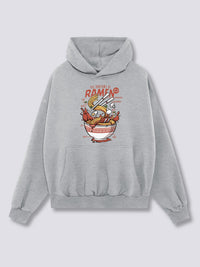 Estampado Frontal - Anatomía del Ramen Sudadera con Capucha