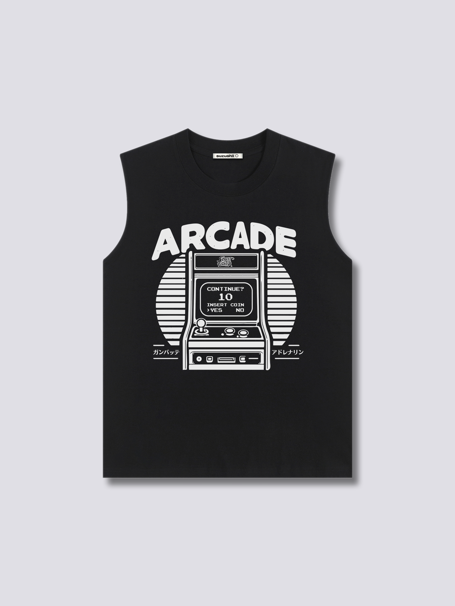 Estampado Frontal - Arcade Juego Camiseta sin Mangas