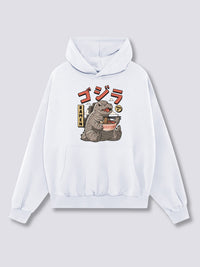 Estampado Frontal - Babyzilla Sudadera con Capucha