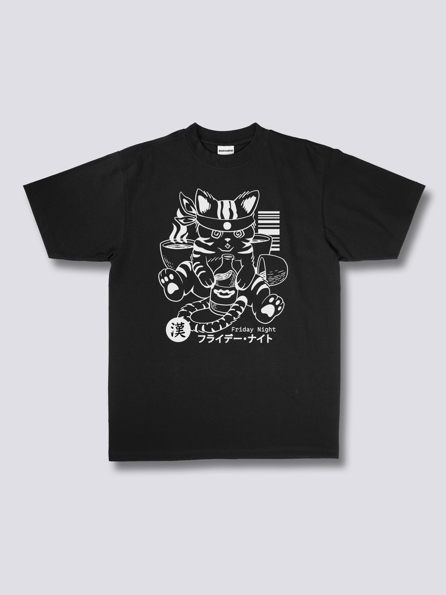 Estampado Frontal - Achispado Gato Camiseta