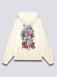 Burning Dragón Sudadera con Capucha