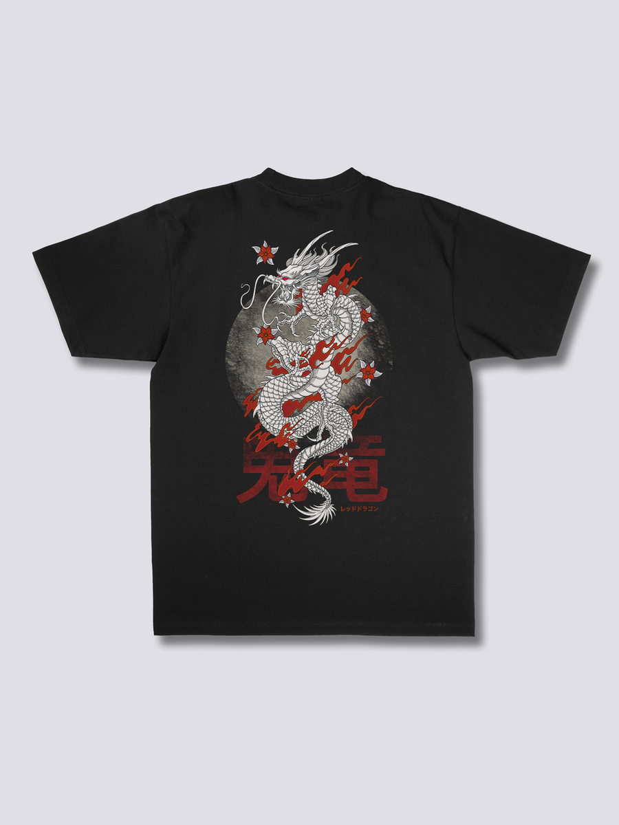Burning Dragón Camiseta