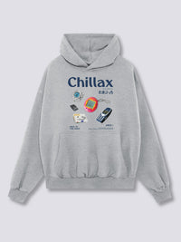 Estampado Frontal - Relax Sudadera con Capucha