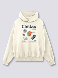 Estampado Frontal - Relax Sudadera con Capucha