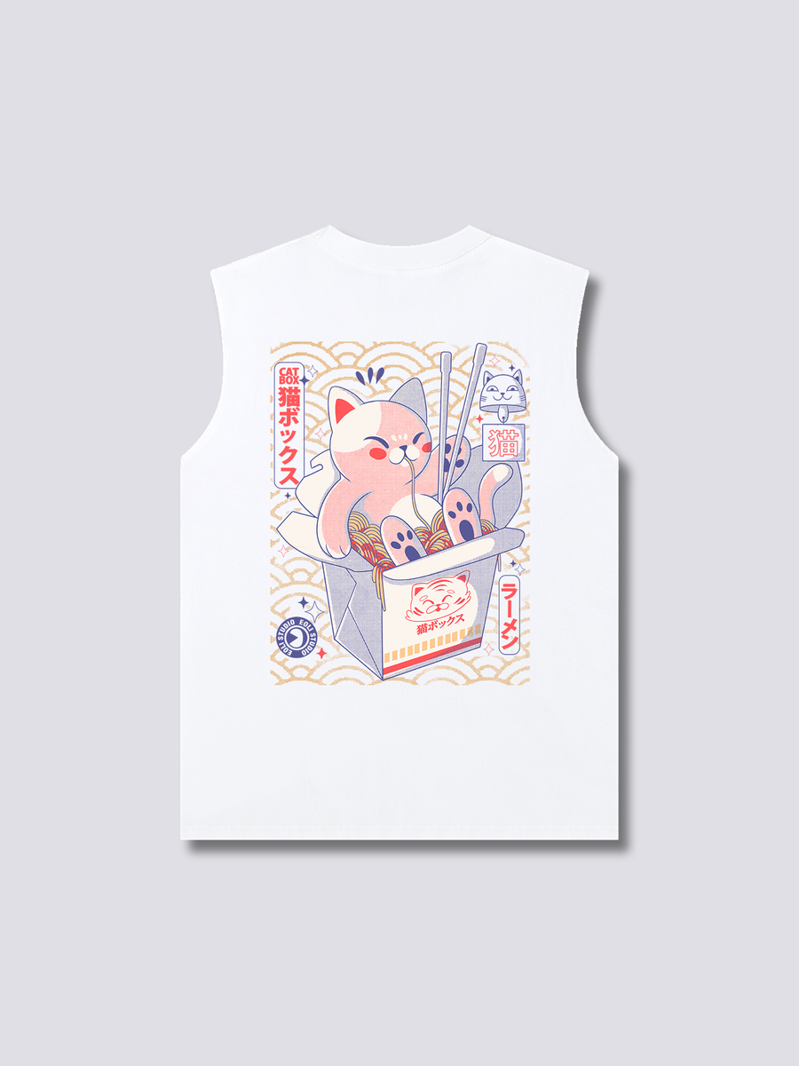 Gato Caja Camiseta sin Mangas