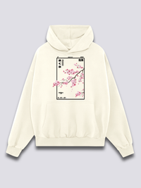 Estampado Frontal - Flor de Cerezo Sudadera con Capucha