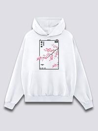Estampado Frontal - Flor de Cerezo Sudadera con Capucha