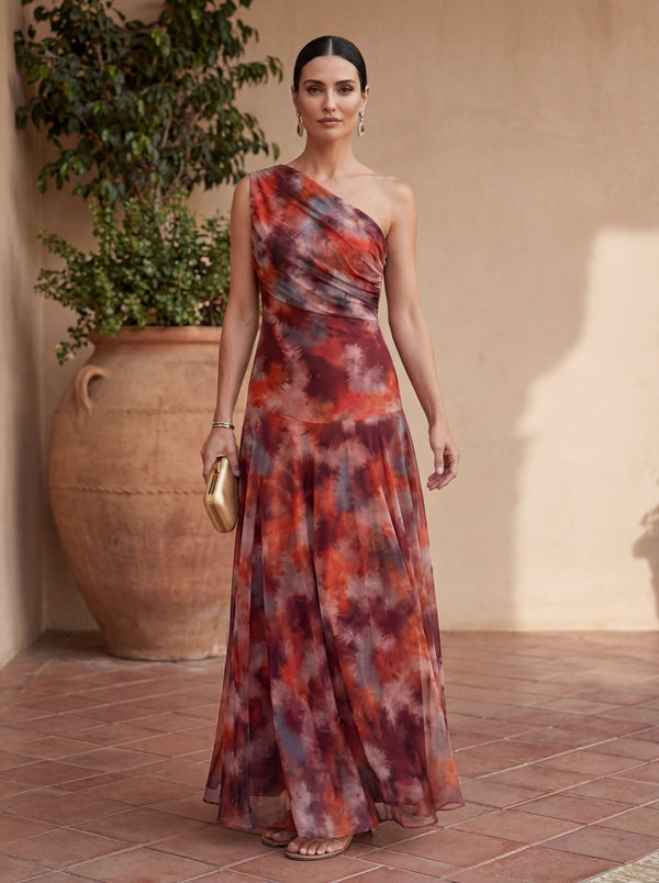 Uma · Vestido Largo Fluido de Satén