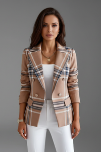 Blazer de mujer con solapas y acabado texturizado™