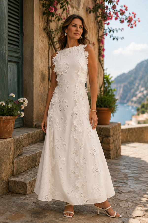 Della · Vestido Maxi Elegante con Bordado