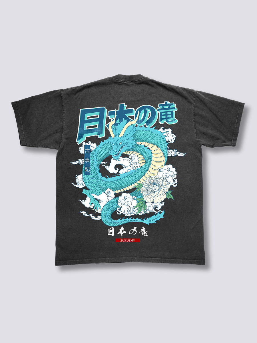 Japonés Dragón Camiseta Vintage