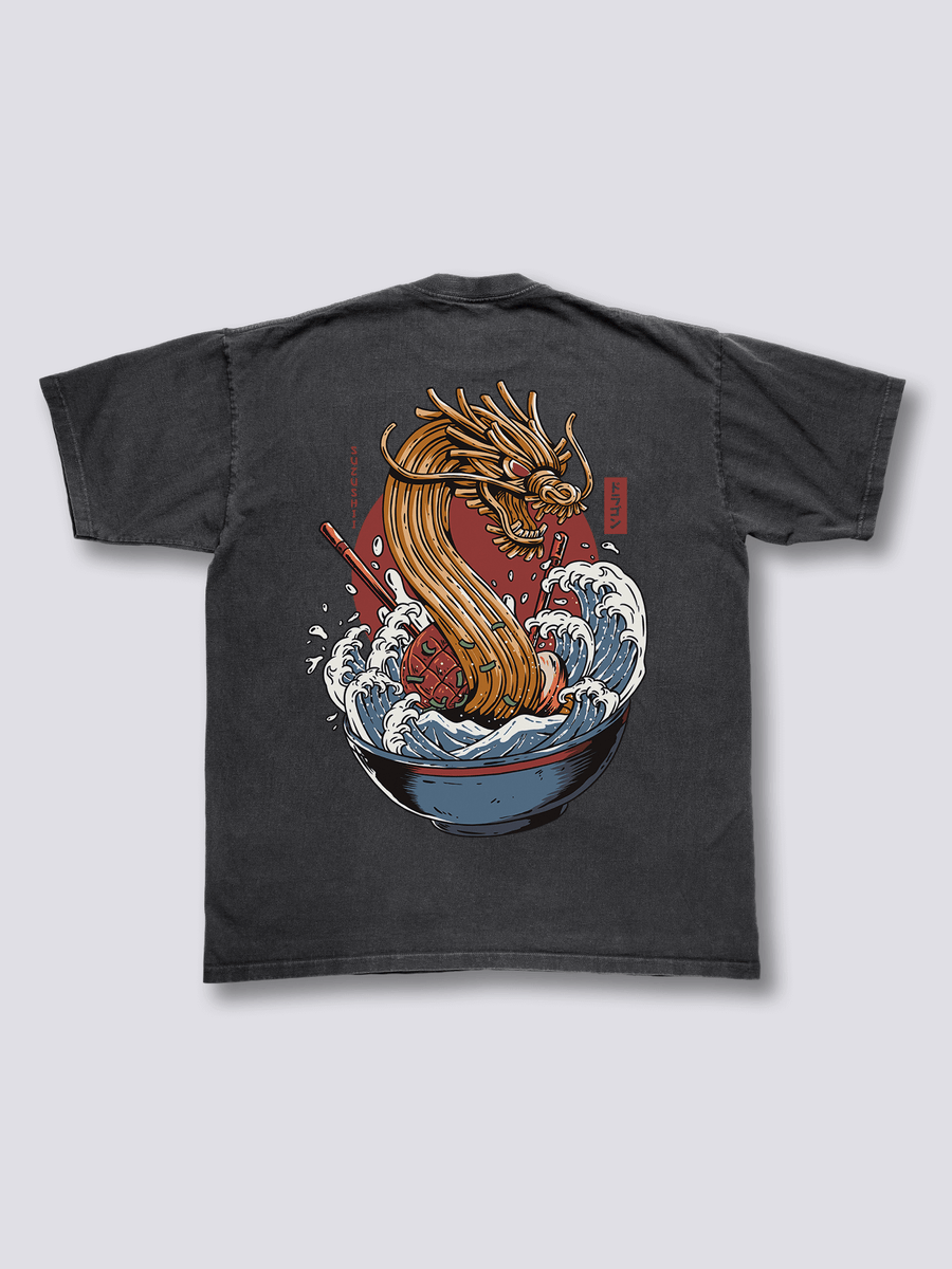 Dragón Fideo Camiseta Vintage