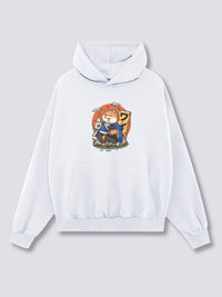 Estampado Frontal - Borracho Shiba Sudadera con Capucha