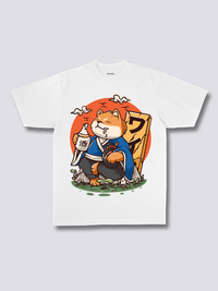 Estampado Frontal - Borracho Shiba Camiseta