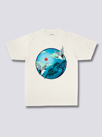 Estampado Frontal - Volador Grullas Camiseta