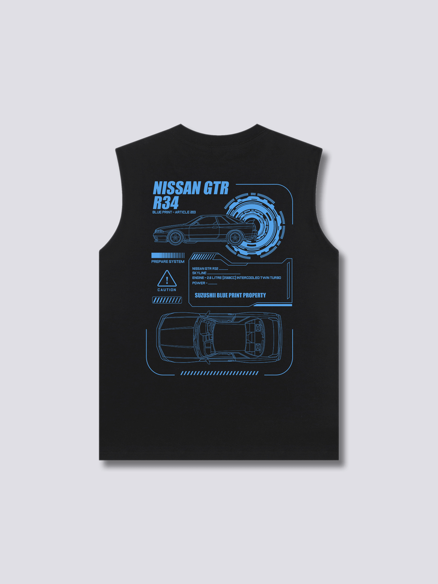 GTR Plano Camiseta sin Mangas