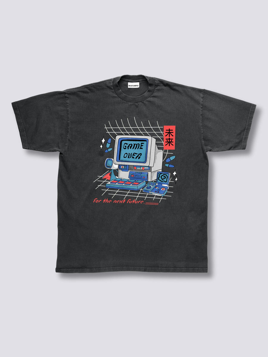 Estampado Frontal - Game Over Camiseta Vintage