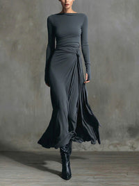 Naiara | Vestido maxi con nudo lateral