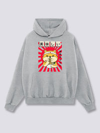Estampado Frontal - Ramen Shiba Sudadera con Capucha