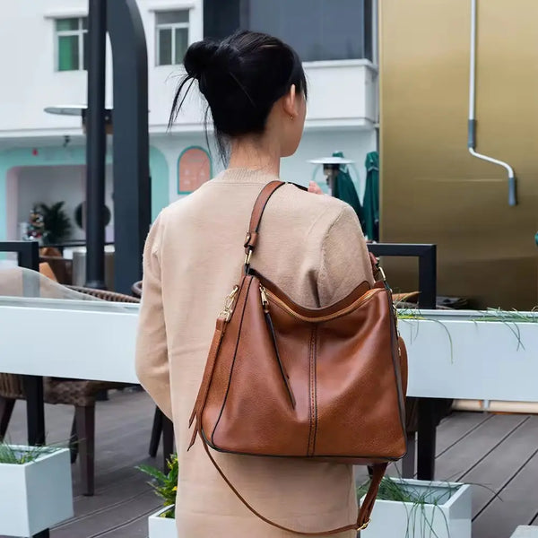 Hannah | Bolso Hobo Antirrobo de Piel