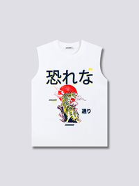 Estampado Frontal - Japón Tigre Camiseta sin Mangas