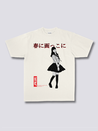 Estampado Frontal - Japonés Chica Camiseta