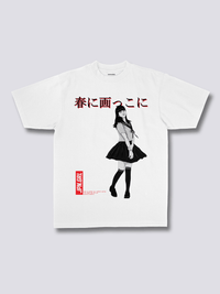 Estampado Frontal - Japonés Chica Camiseta