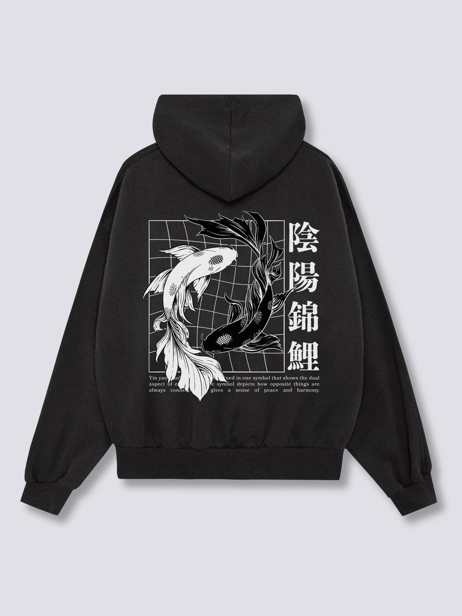 Ying Yang Koi Sudadera con Capucha