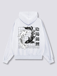 Ying Yang Koi Sudadera con Capucha