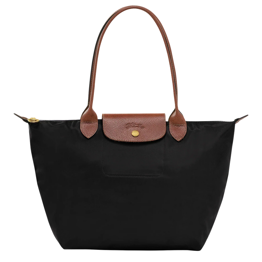 Shopper Plegable – Negro (Herrajes Dorados)